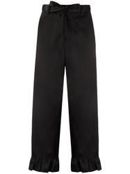 Comme Des Garçons Kei Ninomiya pantalon de costume à ourlets volantés - Comme Des Garçons Noir Kei Ninomiya - Modalova
