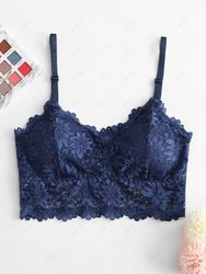Soutien-gorge à Bretelle Rembourré en Dentelle Transparente Taille unique - Zaful FR - Modalova