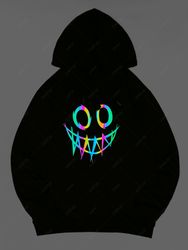 ZAFUL Sweat à Capuche Lumineux Imprimé Dessin Animé avec Poche Kangourou L - Zaful FR - Modalova