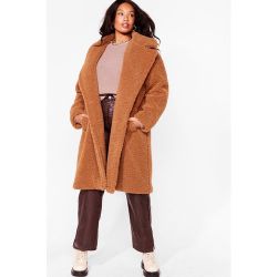 Womens Grande Taille - Manteau Oversize En Fausse Fourrure Tu T'Es Bien Fou-Rrure De Moi - Nasty Gal - Modalova