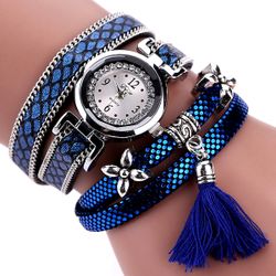 Montre-bracelet mode multirang motif serpentine bracelet en cuir Multicouche montre décontractée avec quartz - Newchic - Modalova