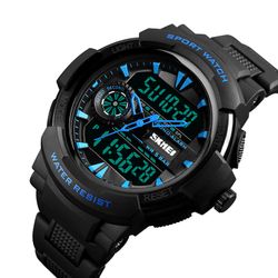 SKMEI Dual Display Digital Mens Montres Chronographe Alarme Montre Mode Imperméable Sport Montre - Newchic - Modalova