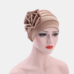 S Velours Disque Floral Nail Or Perle Dentelle Maille Fil Foulard Chapeau Musulman Bonnet - Newchic - Modalova