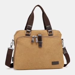 S toile solide grande capacité ordinateur sac d'affaires sac à bandoulière - Newchic - Modalova