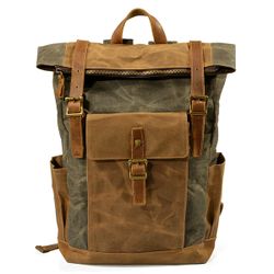 HSac à dos homme imperméable style vintage en toile sac de voyage avec grande capacité - Newchic - Modalova