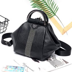 S Faux cuir noir multifonctionnel sac à bandoulière sac à dos sac à main - Newchic - Modalova
