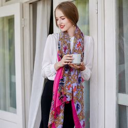 Écharpe d'été respirante à imprimé style ethnique en coton châle décontracté pour voyage écharpe pare-soleil pour - Newchic - Modalova