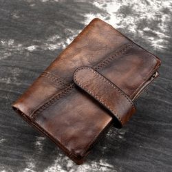 RFID s en cuir véritable 10 fente pour carte portefeuille pinceau porte-monnaie - Newchic - Modalova