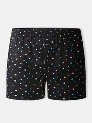 Caleçon en coton imprimé à carreaux à pois entrejambe Caleçon décontracté à taille moyenne - Newchic - Modalova