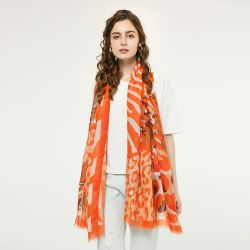Écharpe à couture léopard pour s Longues écharpes en coton et lin imprimés à double usage - Newchic - Modalova
