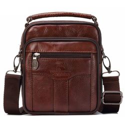 Sac à main en cuir de vachette pour homme Sac à main à petit sac à bandoulière - Newchic - Modalova