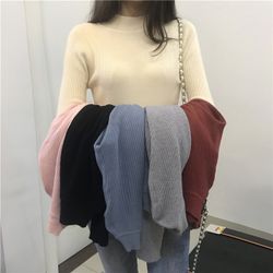 Pull mi-haut col pull-over chemise femelle Saison Nouveau Chic Versatile Slim Pull serré Slim - Newchic - Modalova