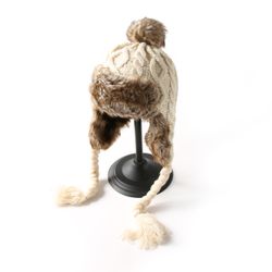 Bonnet en laine Bonnet chaud en laine Bonnet en laine Pom Pom & Drawstring Hat - Newchic - Modalova