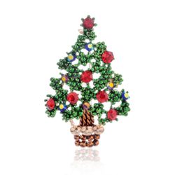 À la mode en métal vert arbre de Noël broche géométrique strass arbre broche bijoux chics - Newchic - Modalova