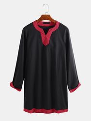 Mens 100% coton vintage tunique médiévale haut t-shirt cosplay costume robe de soirée - Newchic - Modalova