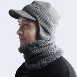 Bonnet et écharpe en velours pour la protection des oreilles Beanie Scarf Suit - Newchic - Modalova