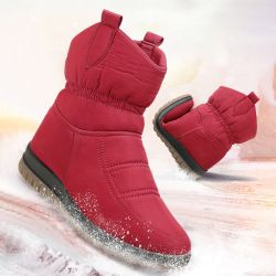 Tissu imperméable Slip On Soft Bottes d'hiver décontractées plates uniquess - Newchic - Modalova