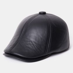 S Vintage en cuir véritable Casquette de baseball Casquettes coupe-vent en plein air - Newchic - Modalova