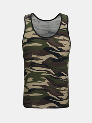 Mens camouflage sans manches skinny fit gilet fitness formation jogging sport débardeurs - Newchic - Modalova
