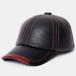 S Vintage en cuir véritable Casquette de baseball extérieure Casquettes coupe-vent - Newchic - Modalova