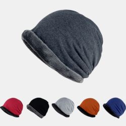 Hiver Plus Bonnet en molleton Coton Confort Beanie Hat Multifonctionnel Coupe-vent Chaud Bib Hat - Newchic - Modalova