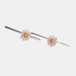Vintage S925 boucles d'oreilles en argent sterling pendentif tempérament fleur boucles d'oreilles longues en argent sterling - Newchic - Modalova