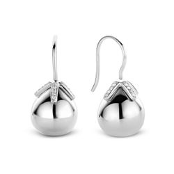 Boucles d'Oreilles Shimmering lights 7775SI - Boucles d'Oreilles pendantes bouton de fleur Bijoux - Ti Sento - Modalova