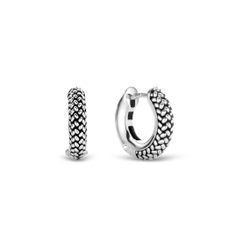 Boucles d'Oreilles Shimmering lights 7798SI - Boucles d'Oreilles noir motif natté 2 rangs Bijoux - Ti Sento - Modalova