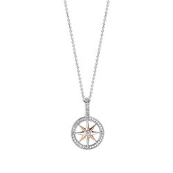 Pendentif Ti Sento Shimmering lights 6768ZR - Pendentif Pendentif Argent Bicolore Boussole Ti Sento Bijoux - 3 suisses - Modalova