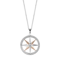 Pendentif Ti Sento Shimmering lights 6769ZR - Pendentif Pendentif Argent Bicolore Boussole Ti Sento Bijoux - 3 suisses - Modalova