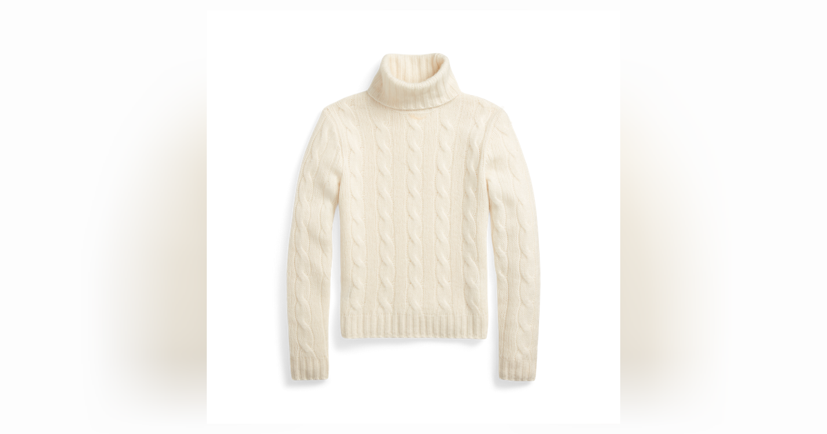 Pull Col Roulé Ralph Lauren Crème pour Femme Modalova