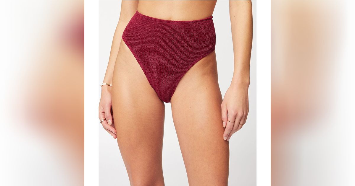 Culotte bikini taille haute en matière extensible bas de mai Modalova