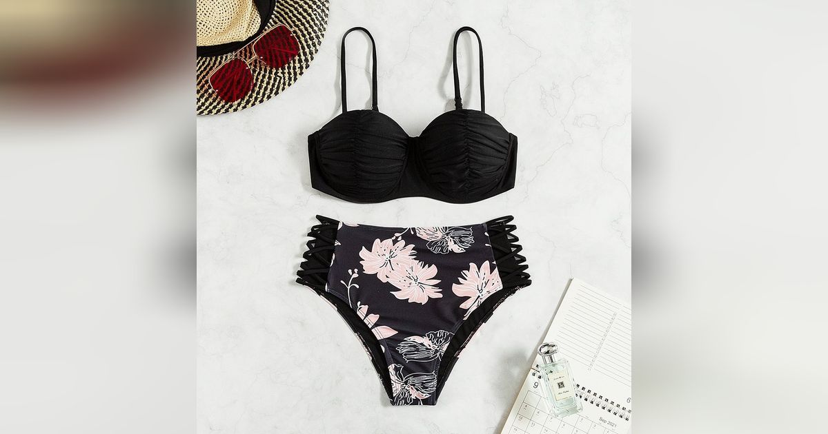 Bikini Imprim Floral Push Up Taille Haute Modalova