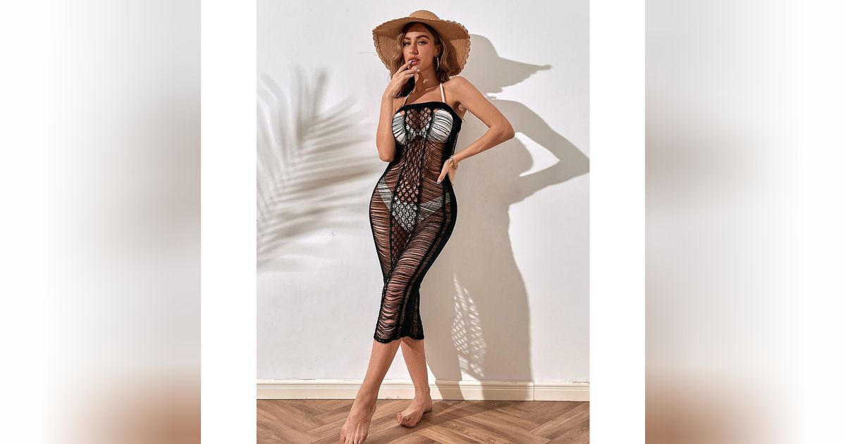 Robe de plage ajouré bustier sans bikini Modalova