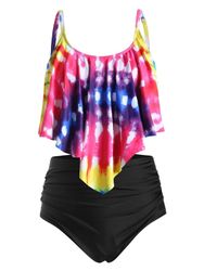 Maillots de Bain Maillot de Bain Tankini Teint Taille Haute de Grande Taille Volants - Dresslily FR - Modalova
