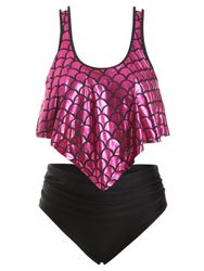 Maillots de Bain Maillot de Bain Tankini Sirne Taille Haute de Grande Taille Volants - Dresslily FR - Modalova