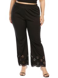 Pantalons Grandes Tailles Pantalon Bootcut Coupe au Laser Coupe Haute de Grande Taille - Dresslily FR - Modalova