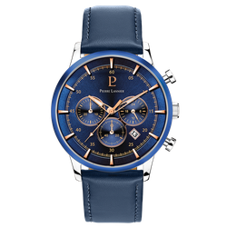 Montre Pierre Lannier 224G166 - Montre Chronographe Cuir Bleue Pierre Lannier Montres - 3 suisses - Modalova
