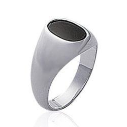 Chevalière 925 Milliemes De Folie 70512426 - Chevalière Argent 925 Rhodié Imitation Onyx 925 Milliemes De Folie - 3 suisses - Modalova