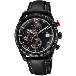 Promo : Montre Montres CHRONO SPORT F20344-3 - Montre Chronographe cuir Noir Montres - Festina - Modalova