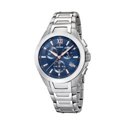 Montre Festina Timeless Chronographe F16678-B - Montre Chronographe Dateur Acier Festina Montres - 3 suisses - Modalova