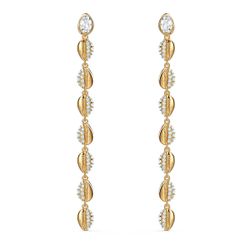 Boucles d'oreilles Swarovski 5520474 - Boucles d'oreilles métal or chaînes cristaux blancs - 3 suisses - Modalova