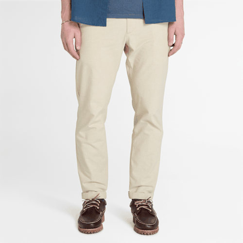 Pantalon de survêtement en coton et lin en beige, , beige, Taille: 28 - Timberland - Modalova