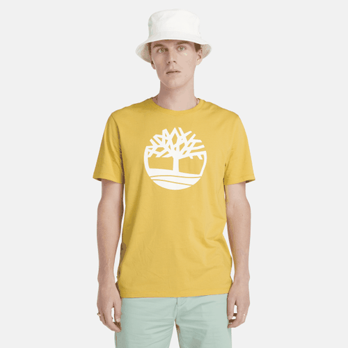 T-shirt à logo arbre Kennebec River en jaune, , jaune, Taille: L - Timberland - Modalova