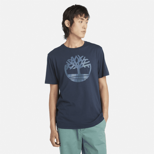 T-shirt à logo arbre Kennebec River en bleu foncé, , bleu, Taille: L - Timberland - Modalova