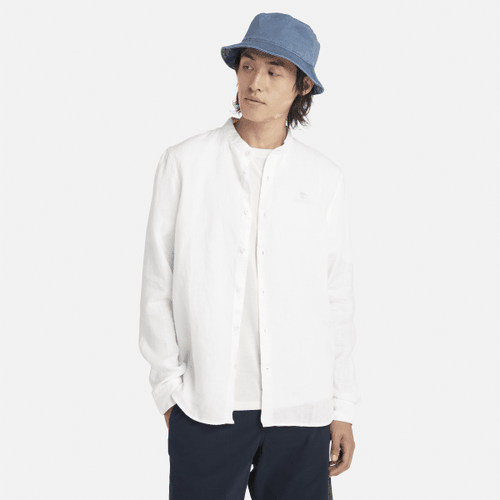 Chemise en lin Mill Brook à col Mao en blanc, , blanc, Taille: 3XL - Timberland - Modalova