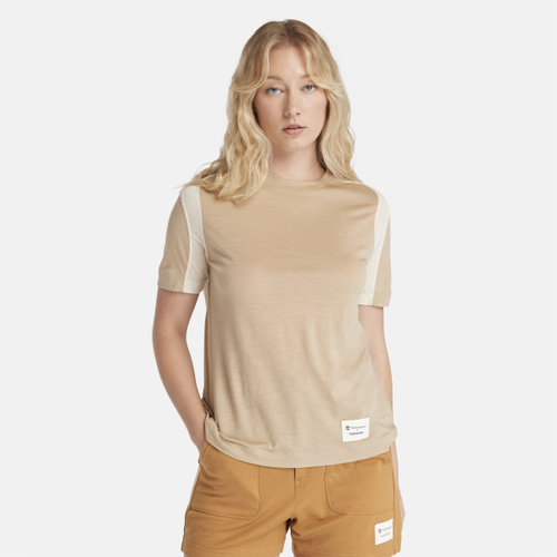 T-shirt x Icebreaker ZoneKnit en tricot de laine mérinos en beige, , Beige, Taille: L - Timberland - Modalova