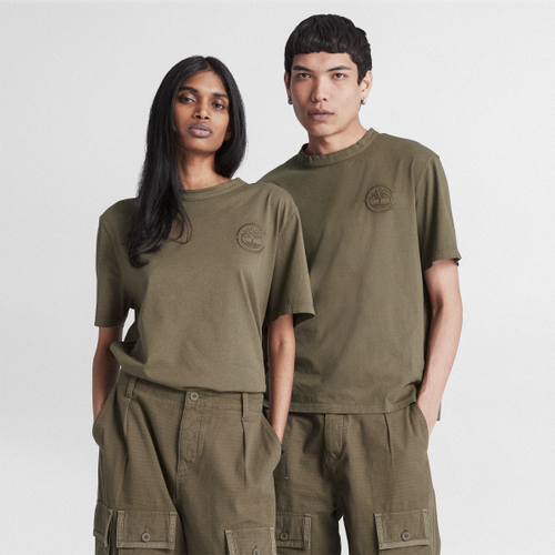 T-shirt à manches courtes Future73 x CLOT unisexe en vert foncé, vert, Taille: L - Timberland - Modalova