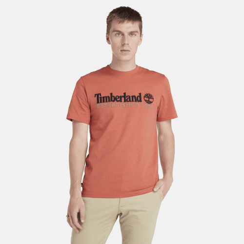 T-shirt à manches courtes et logo en orange, , orange, Taille: 3XL - Timberland - Modalova