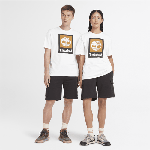 T-shirt à logo en relief unisexe en blanc, blanc, Taille: 3XL - Timberland - Modalova